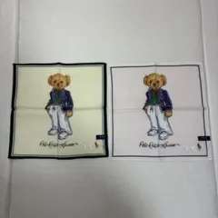 【未使用品】 ポロラルフローレン ポロベア ガーゼ地 ハンカチ 2枚セット