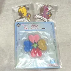 プリキュア　一番くじ　F賞　G賞　シルエットメタルチャーム　コースター