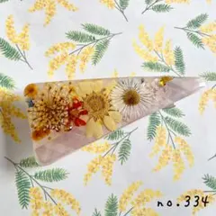 no.334　バレッタ〖チェックシリーズ＊オレンジ〗