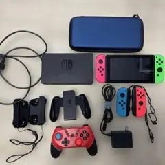 Nintendo Switch 本体 ピンク・グリーン 充実の付属品