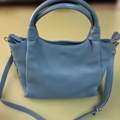 最終処分SALE‼️NINA RICCIブルー 編み込みデザイン ショルダーバッグ