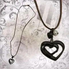 ハート ネックレス アンティーク調 森ガール フェアリーコア