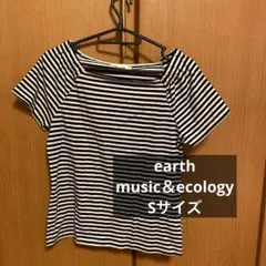 earth music＆ecology ストライプ 半袖Tシャツ