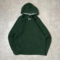 UNDER ARMOUR フーディー 緑 コットンMIX パーカー S アメカジのサムネイル