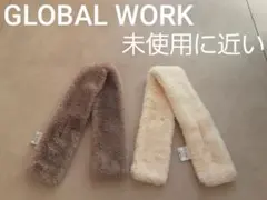 キッズマフラー　2点セットの価格です　モカ&ホワイト