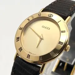 【美品　電池交換済】 GUCCI 腕時計 4000L 18K GOLD スクエア 美品 電池交換済】 GUCCI 腕時計 4000L 18K GOLD スクエア - メルカリ