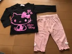 ハローキティ 長袖シャツ　ロンT ピンク七分丈ズボン　２点セット　95cm