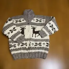 カナダ製Vintageウール100％ トナカイ柄メンズ