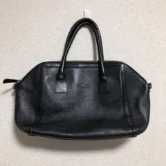 FULRA ハンドバッグ　黒　ブラック　シボ革　柔らかい　紐なし