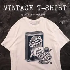 ミッチェルアンドネス　白Tシャツ　ニューヨークヤンキース　フレークのサムネイル