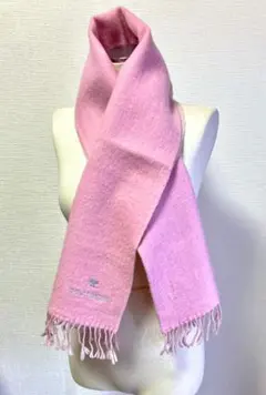 クレージュ courreges ピンク ウール混紡 マフラー リバーシブル