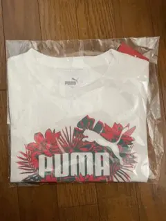 PUMA フラワープリント Tシャツ　プーマ ホワイト キッズ
