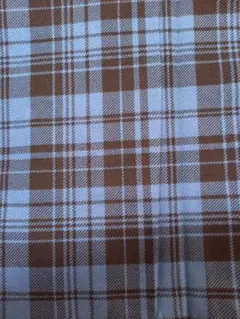 生地 チェック柄 ブルー