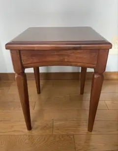 木製サイドテーブル 花台 スクエア