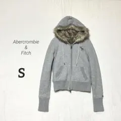 Abercrombie & Fitch アバクロ　グレー パーカー　ファー付き Abercrombie&Fitch - アバクロ パーカー ファー グレーの通販 by