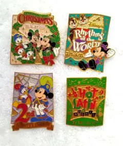 ディズニー ピンバッジ 2周年 4点セット