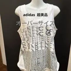 adidas ロゴプリント タンクトップ ホワイト【超美品￼】