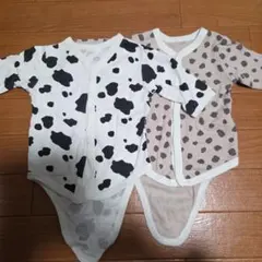 ベビー肌着　70cm 　牛柄キリン柄　2枚セット　まとめ売り