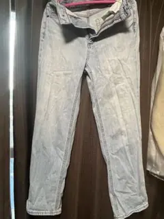 GU ライトブルー ストレートデニムパンツ