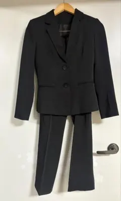 ブラックビジネスパンツスーツスカート3点セットサイズM