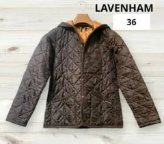 【美品】LAVENHAM ラベンハム キルティングジャケット フード 英国製