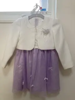 入学式 卒園式 発表会 セレモニードレス　フォーマル　110cm パープル　紫