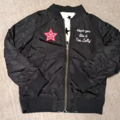 リバーシブル　星柄フリース　ボンバージャケット