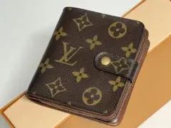 良品！ルイヴィトン　コンパクトジップ　二つ折り財布