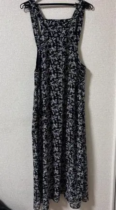 【半額以下!】花柄ネイビー ロングワンピース