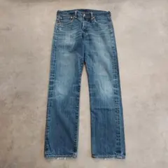 リーバイス501 Levis W32 青 古着 鬼ヒゲ ハチノス 23236