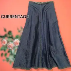 CURRENTAGE カレンテージ インディゴ フレア ロングスカート Sのサムネイル