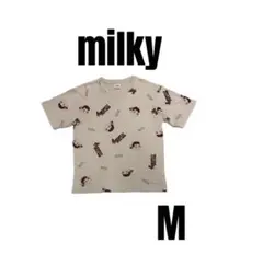 【フジヤ　ミルキー】ペコちゃん　半袖Tシャツ　トップス　Mサイズ