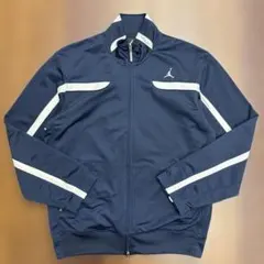 JORDAN トラックジャケット 刺繍ロゴ 古着 ネイビー Mサイズ