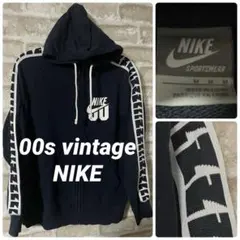ビンテージ　00s NIKE メンズM パーカー　ナイキ　ゴツナイキ　ロゴライン