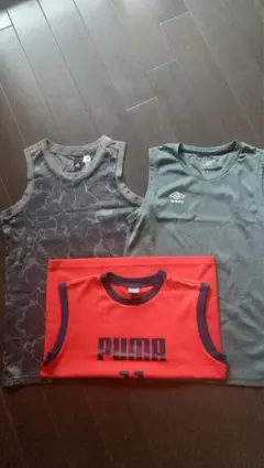 ノースリーブシャツ3枚セット★アンブロ adidasプーマ150160