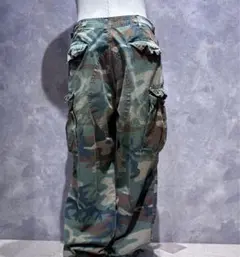 USA古着 Y2K 迷彩 ワイド カーゴパンツ ミリタリー