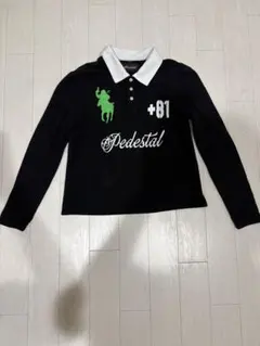 Pedestal 長袖ポロシャツ ブラック