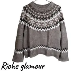 Riche glamour ノルディック柄セーター