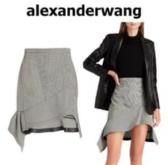 alexanderwang 千鳥格子柄 アシンメトリースカートのサムネイル