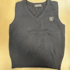 COMME CA ISM ネイビーVネックベスト 100A