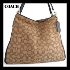 COACH Signature One-Shoulder Bag Brown