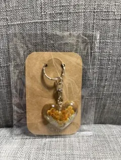 ハート型ドライフラワーチャーム