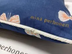 ☆ロゴ入り☆両面hana hane navy ♪パイピングクッションカバー♪