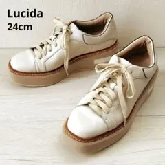 美品✨️Lucida【24cm】Acrux／アクルス　スクエアトゥ厚底スニーカーのサムネイル