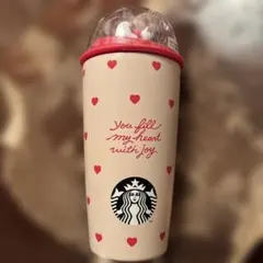 Starbucks ハート模様 タンブラー 猫フィギュア付き