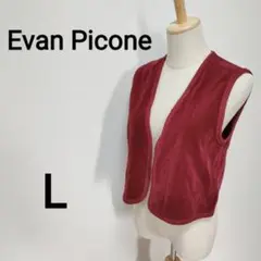 Evan Picone L ベロア風生地　ベスト　日本製　1917