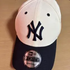 New Era 9FORTY キャップ クリーム/ネイビー