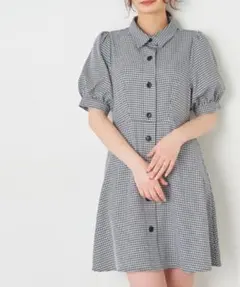 ギンガムチェック 半袖ワンピース