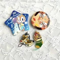 チップ デール クラリス 缶バッジストラップセット