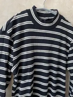 未使用★ユニクロ★XL★セーター★ハイネック★ボーダー